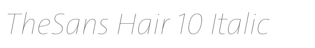 TheSans Hair 10 Italic